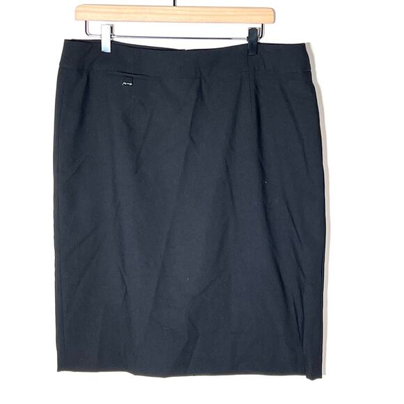 Calvin Klein black business casual straight pencil skirt size 14 B102 - Picture 1 of 4